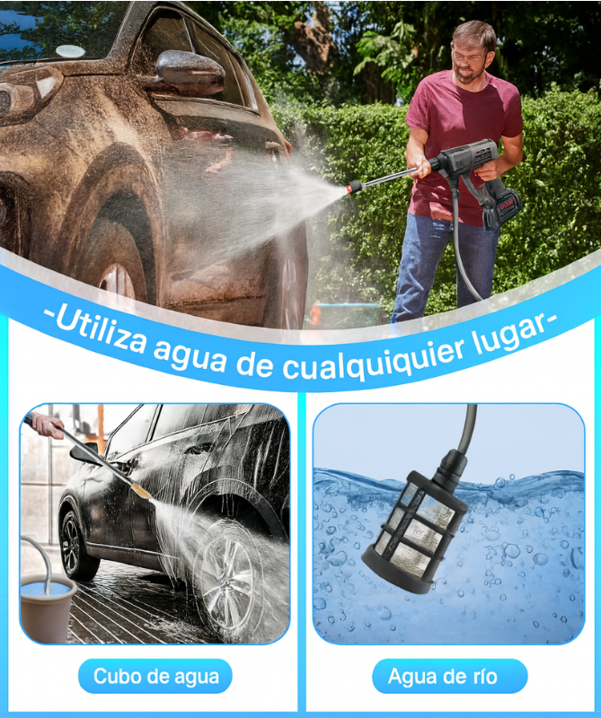 Hidrox - Hidrolavadora Inalámbrica de Alta Presión